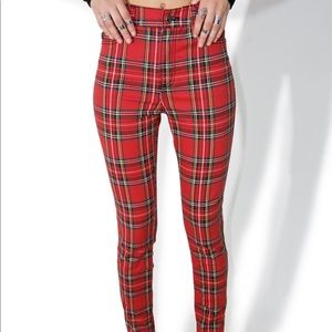 Tripp nyc plaid t-back Jean in plaid